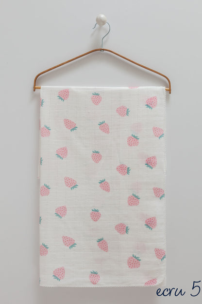 Bebek Müslin Örtü – %100 Pamuk | Ecru Desen Seçenekleri