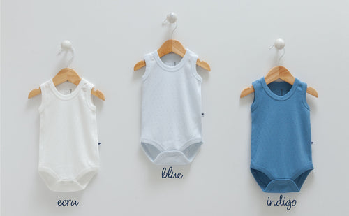 Caramell 3Lü Atlet Body Set Mavi-Beyaz-Lacivert