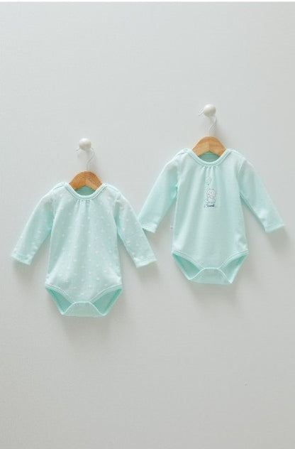 2li Bebek Body Yeşil - %100 Pamuklu, Antialerjik