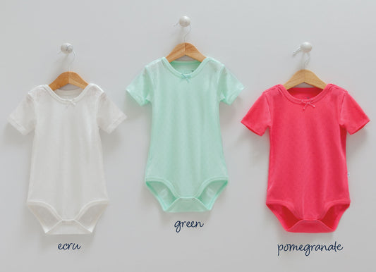 Caramell 3Lü Kısa Kollu Body Set Yeşil-Kırmızı-Beyaz
