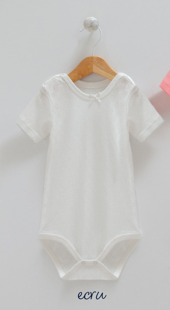 Caramell 3Lü Kısa Kollu Body Set Beyaz-Gül Kurusu-Sarı