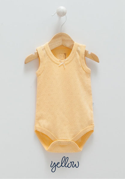 Caramell 3Lü Atlet Body Set Beyaz-Gül Kurusu-Sarı