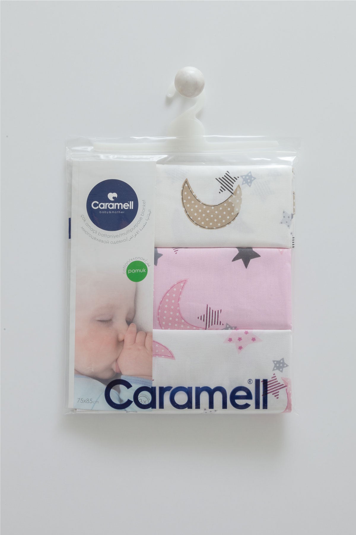 Caramell Çok Amaçlı 3’lü 80*90 Dokuma Bebek Battaniyesi