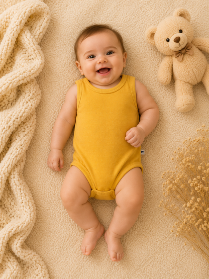 3Lü Atlet Body Set Sarı-Lacivert-Beyaz