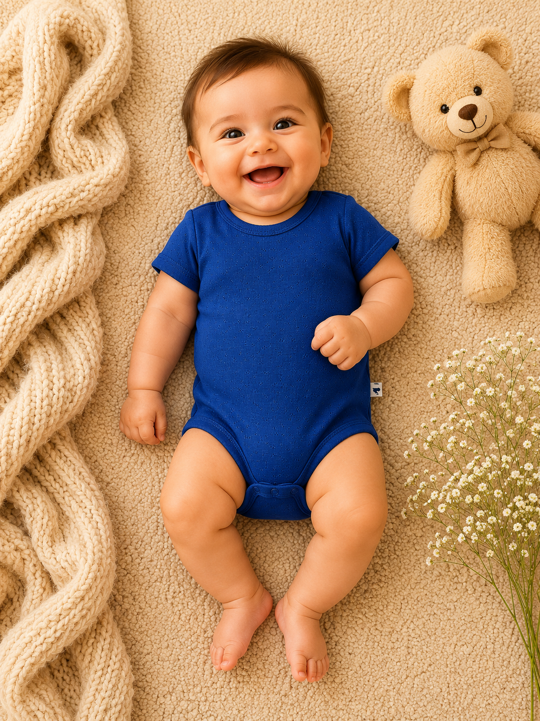 3Lü Kısa Kollu Body Set Sarı-Lacivert-Beyaz