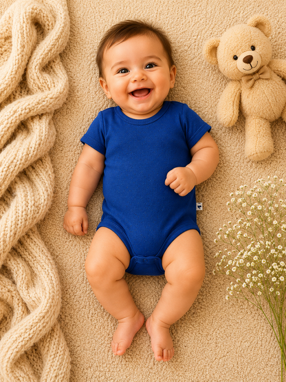3Lü Kısa Kollu Body Set Sarı-Lacivert-Beyaz