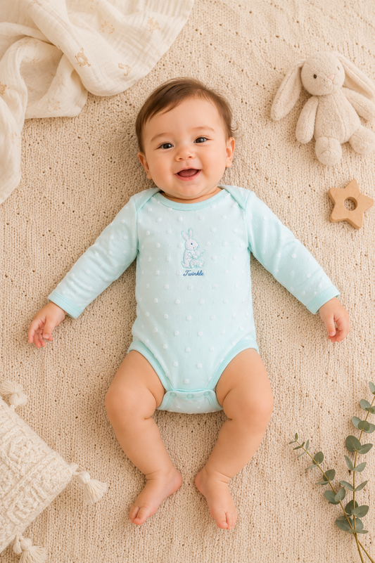 2li Bebek Body Yeşil - %100 Pamuklu, Antialerjik